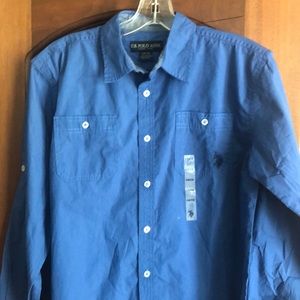 Blue long sleeve shirt